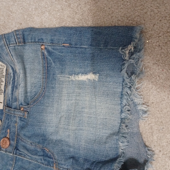 Indigo Rein Distressed Shorts - Picture 4 of 6